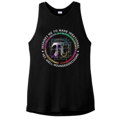 Inspire Pi 3 14 Math Teacher Pi National Day Gift Ladies PosiCharge Tri-Blend Wicking Tank