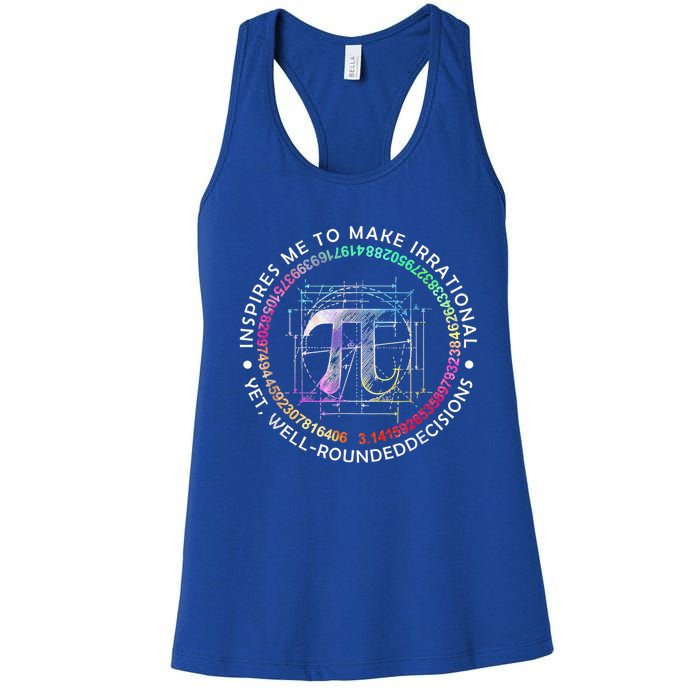 Inspire Pi 3 14 Math Teacher Pi National Day Gift Women's Racerback Tank