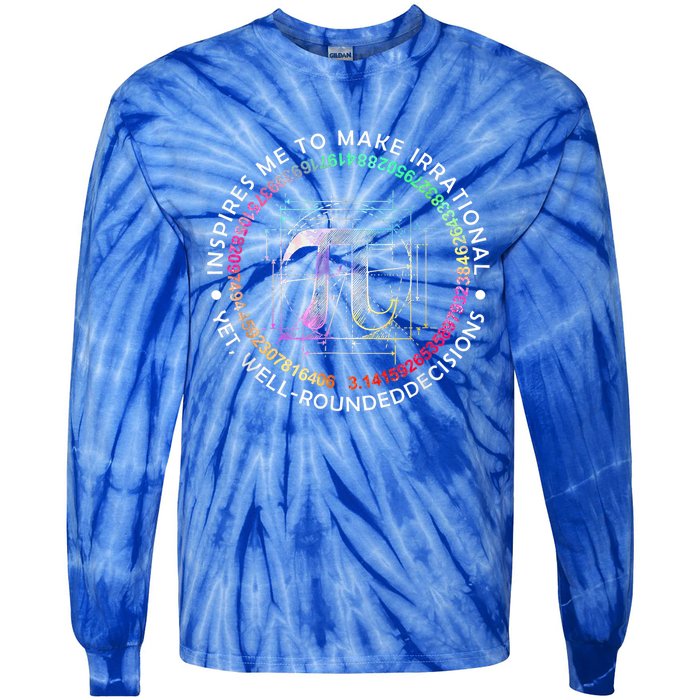 Inspire Pi 3 14 Math Teacher Pi National Day Gift Tie-Dye Long Sleeve Shirt