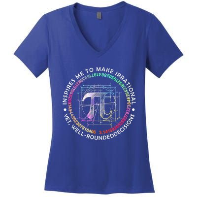 Inspire Pi 3 14 Math Teacher Pi National Day Gift Women's V-Neck T-Shirt