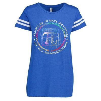 Inspire Pi 3 14 Math Teacher Pi National Day Gift Enza Ladies Jersey Football T-Shirt