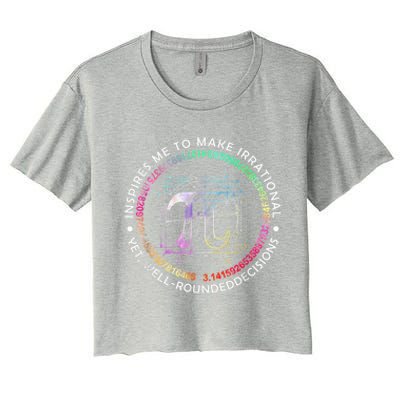 Inspire Pi 3 14 Math Teacher Pi National Day Gift Women's Crop Top Tee