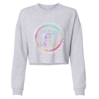 Inspire Pi 3 14 Math Teacher Pi National Day Gift Cropped Pullover Crew