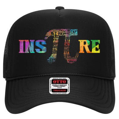 Inspire Pi 3.14 Math Teacher Pi funny National Day High Crown Mesh Back Trucker Hat