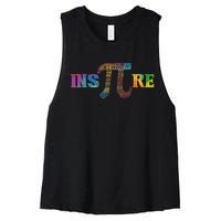 Inspire Pi  3.14 Math Teacher Pi National Day Shirt Women's Racerback Cropped Tank