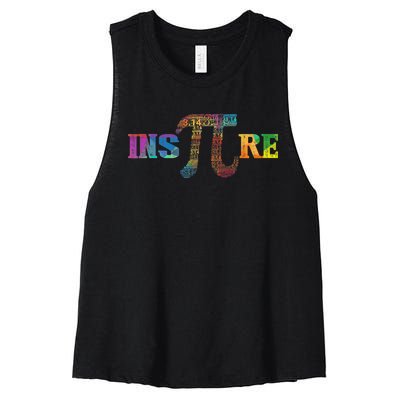 Inspire Pi  3.14 Math Teacher Pi National Day Shirt Women's Racerback Cropped Tank