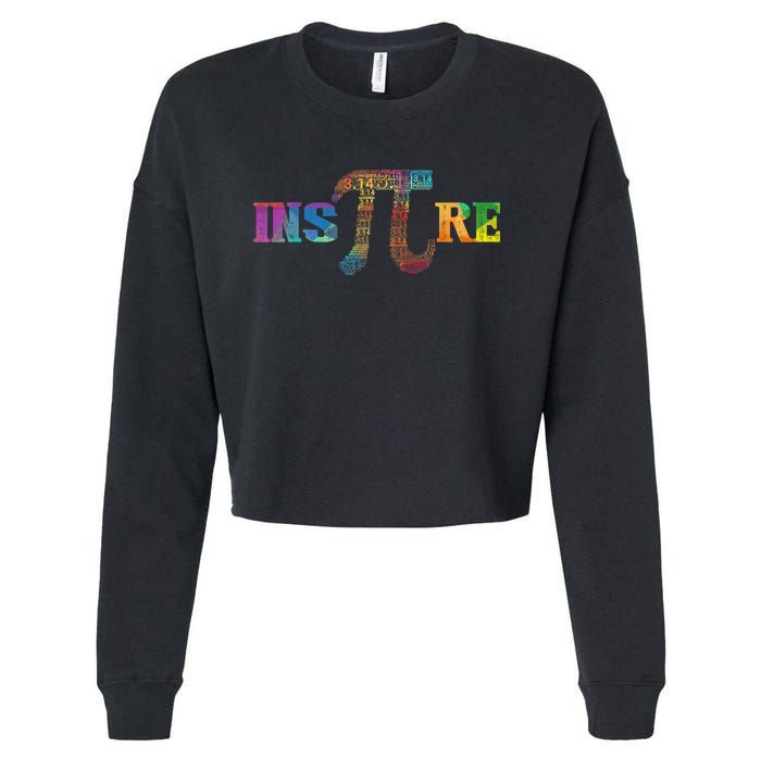 Inspire Pi  3.14 Math Teacher Pi National Day Shirt Cropped Pullover Crew