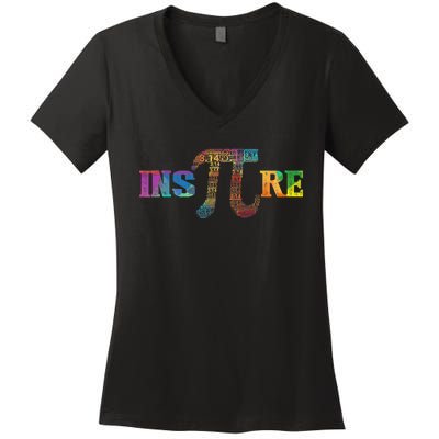 Inspire Pi  3.14 Math Teacher Pi National Day Shirt Women's V-Neck T-Shirt