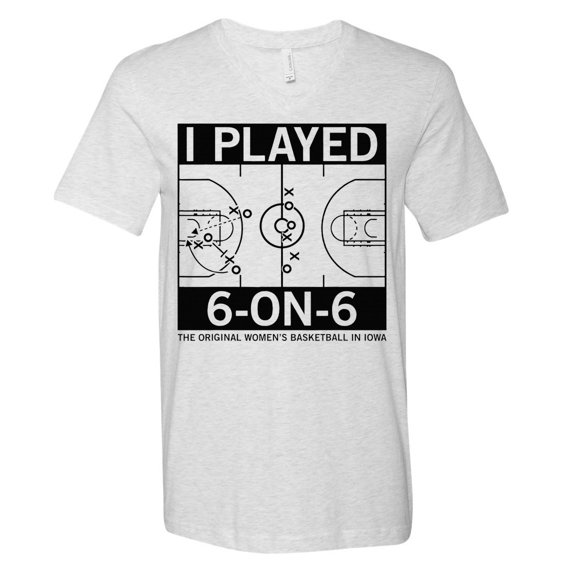 I Played 6 On 6 The Original Basketball In Iowa V-Neck T-Shirt