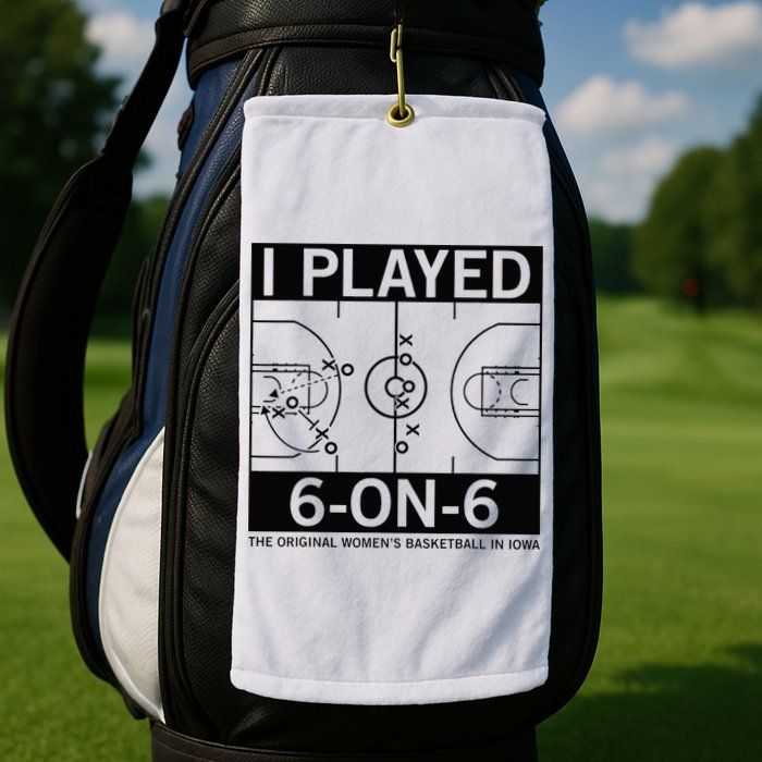 I Played 6 On 6 The Original Basketball In Iowa Golf Towel