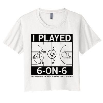 I Played 6 On 6 The Original Basketball In Iowa Crop Top