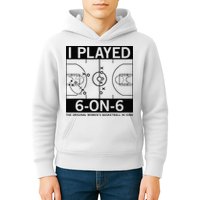 I Played 6 On 6 The Original Basketball In Iowa Kids Hoodie
