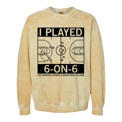 I Played 6 On 6 The Original Basketball In Iowa Colorblast Crewneck Sweatshirt