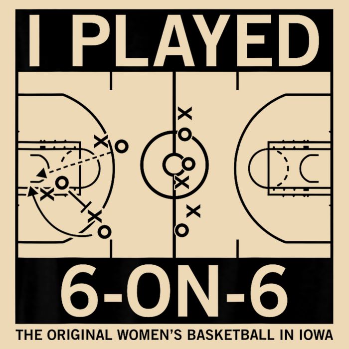 I Played 6 On 6 The Original Basketball In Iowa Drawstring Bag