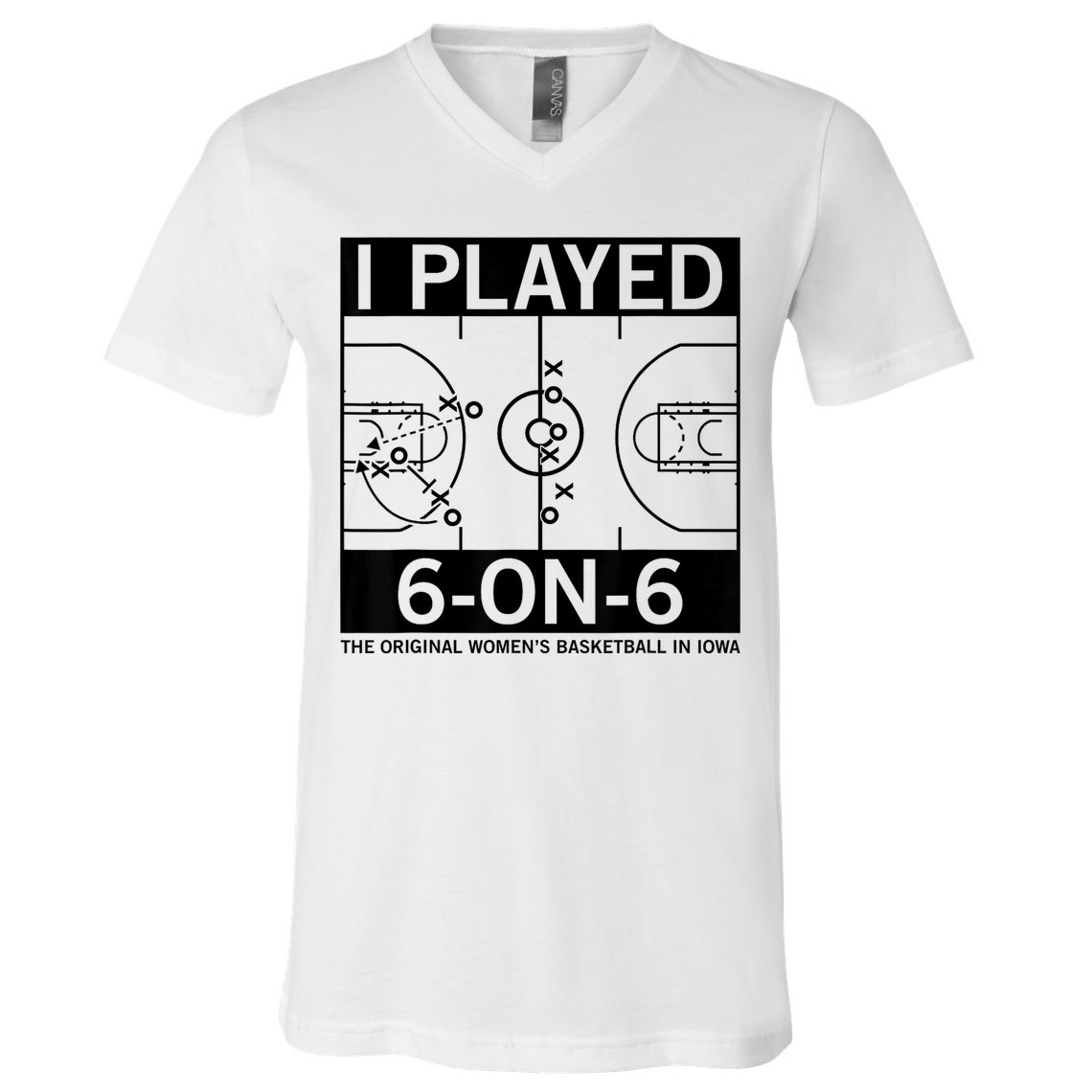 I Played 6 On 6 The Original Basketball In Iowa V-Neck T-Shirt
