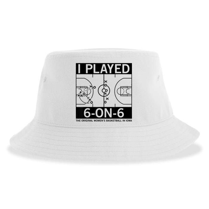 I Played 6 On 6 The Original Basketball In Iowa Sustainable Bucket Hat