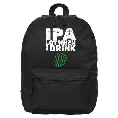 IPA Lot When I Drink 16 in Basic Backpack