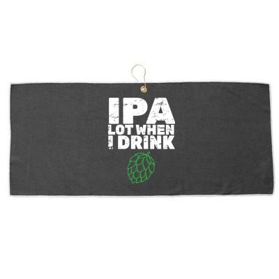 IPA Lot When I Drink Large Microfiber Waffle Golf Towel