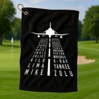 International Phonetic Alphabet With F4 Phantom Ii Golf Towel