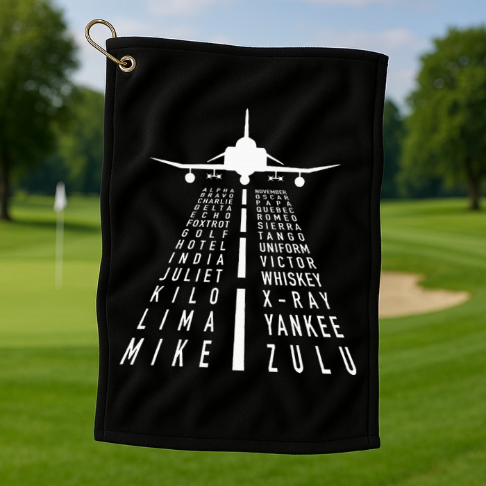 International Phonetic Alphabet With F4 Phantom Ii Golf Towel