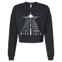 International Phonetic Alphabet With F4 Phantom Ii Cropped Pullover Crew