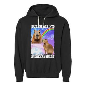 I Put Ass Into Embarrassment Embarrassing Meme Culture Garment-Dyed Fleece Hoodie