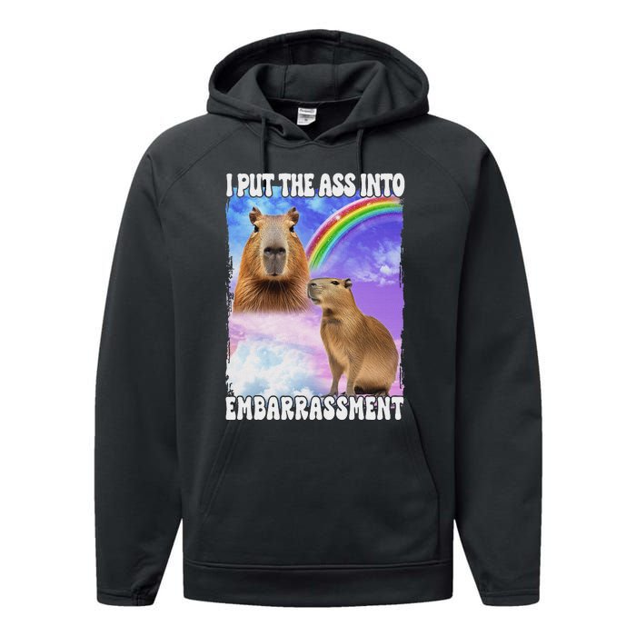 I Put Ass Into Embarrassment Embarrassing Meme Culture Performance Fleece Hoodie