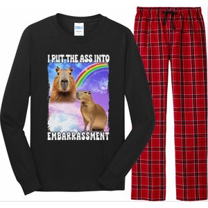 I Put Ass Into Embarrassment Embarrassing Meme Culture Long Sleeve Pajama Set