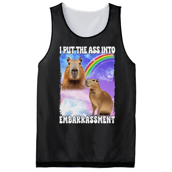 I Put Ass Into Embarrassment Embarrassing Meme Culture Mesh Reversible Basketball Jersey Tank