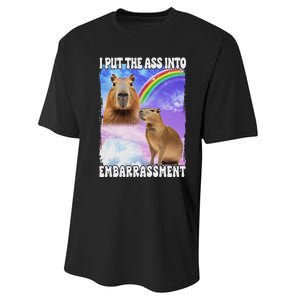 I Put Ass Into Embarrassment Embarrassing Meme Culture Performance Sprint T-Shirt