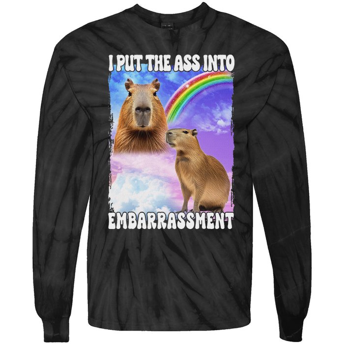 I Put Ass Into Embarrassment Embarrassing Meme Culture Tie-Dye Long Sleeve Shirt