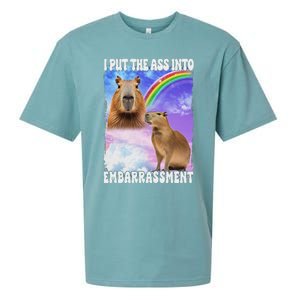 I Put Ass Into Embarrassment Embarrassing Meme Culture Sueded Cloud Jersey T-Shirt