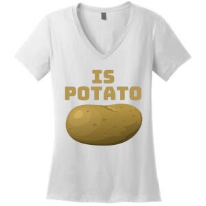 Is Potato As Seen On Late Night Television Women's V-Neck T-Shirt