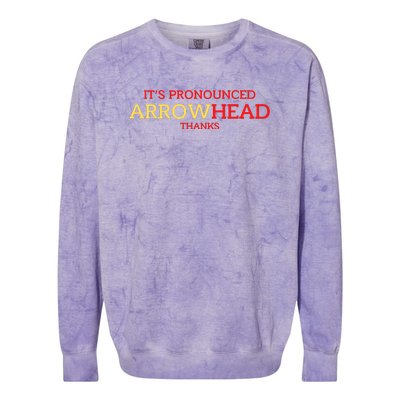 It’s Pronounced Arrowhead Thanks Colorblast Crewneck Sweatshirt