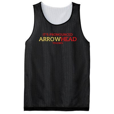 It’s Pronounced Arrowhead Thanks Mesh Reversible Basketball Jersey Tank