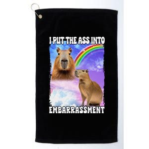 I Put Ass Into Embarrassment Embarrassing Meme Culture Platinum Collection Golf Towel