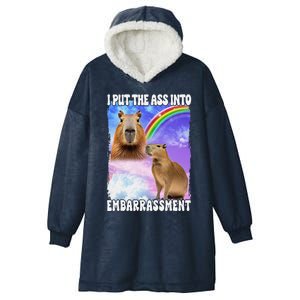 I Put Ass Into Embarrassment Embarrassing Meme Culture Hooded Wearable Blanket