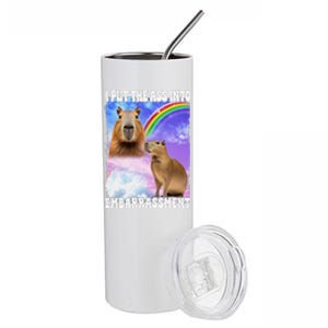 I Put Ass Into Embarrassment Embarrassing Meme Culture Stainless Steel Tumbler