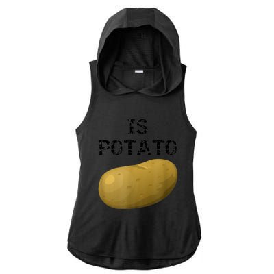 Is Potato As Seen On Late Show Television Ladies PosiCharge Tri-Blend Wicking Draft Hoodie Tank