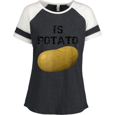 Is Potato As Seen On Late Show Television Enza Ladies Jersey Colorblock Tee