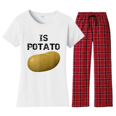 Is Potato As Seen On Late Show Television Women's Flannel Pajama Set