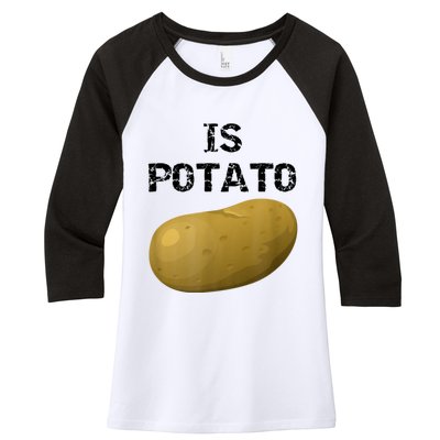 Is Potato As Seen On Late Show Television Women's Tri-Blend 3/4-Sleeve Raglan Shirt