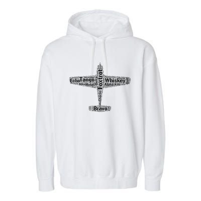 International Phonetic Alphatbet Airplane Pilots Christmas Gift Garment-Dyed Fleece Hoodie