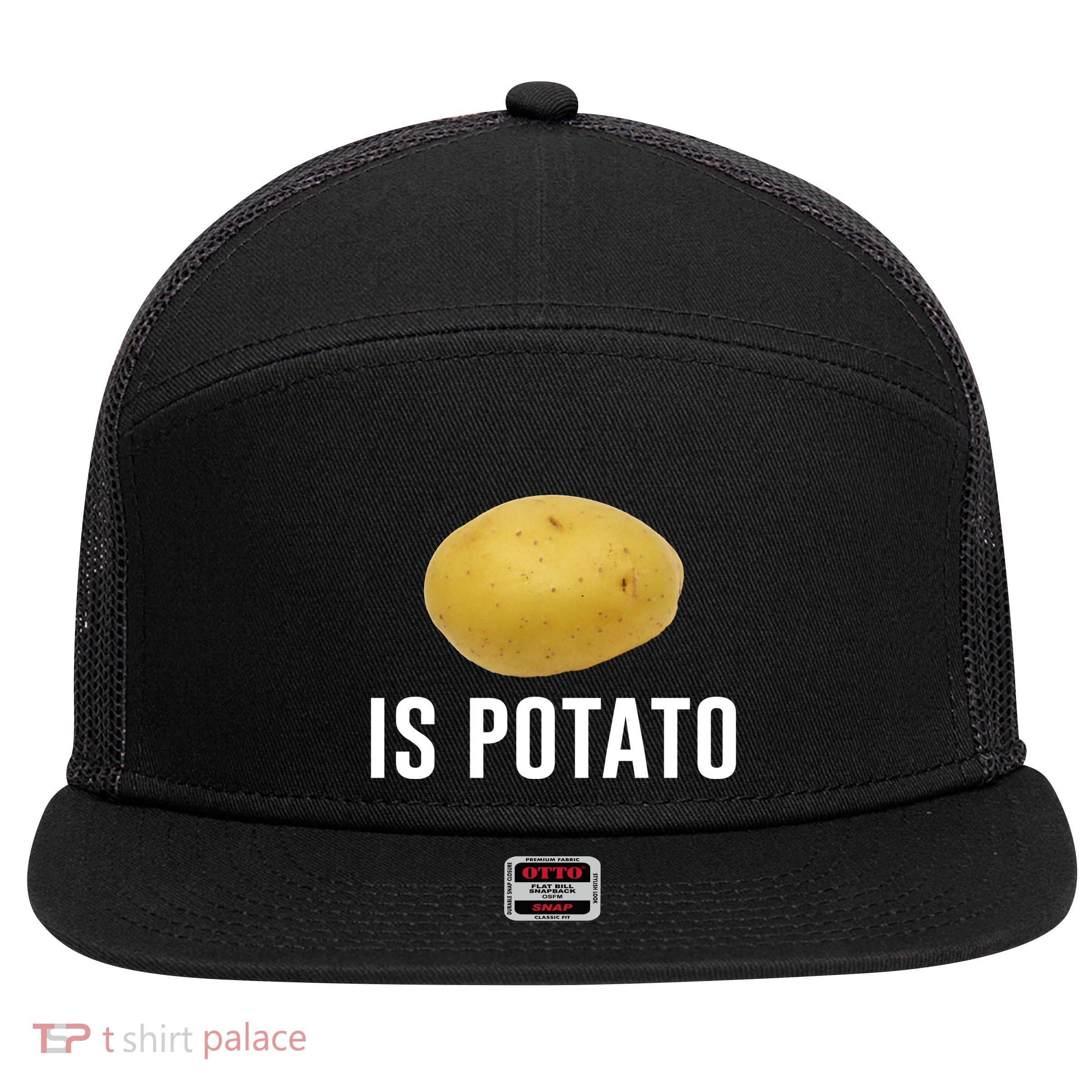 Is Potato As Seen On Late Night Television 7 Panel Mesh Trucker Snapback Hat