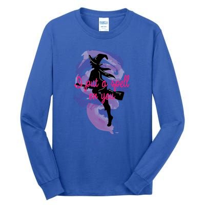 I Put A Spell On You Witch Sisters Halloween Quote Cute Gift Tall Long Sleeve T-Shirt