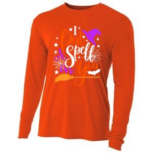 I Put A Spell On You Meaningful Gift Funny Witch Broom Halloween Gift Cooling Performance Long Sleeve Crew