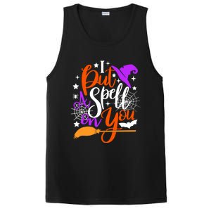 I Put A Spell On You Meaningful Gift Funny Witch Broom Halloween Gift PosiCharge Competitor Tank