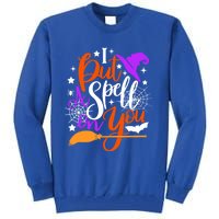 I Put A Spell On You Meaningful Gift Funny Witch Broom Halloween Gift Tall Sweatshirt