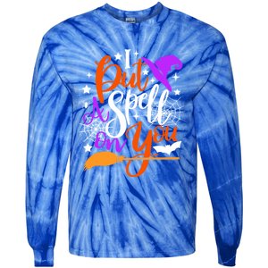 I Put A Spell On You Meaningful Gift Funny Witch Broom Halloween Gift Tie-Dye Long Sleeve Shirt