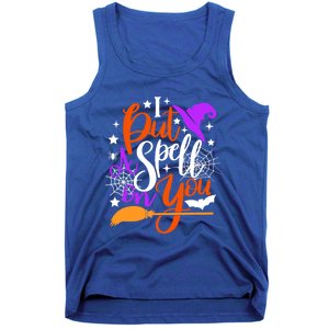 I Put A Spell On You Meaningful Gift Funny Witch Broom Halloween Gift Tank Top